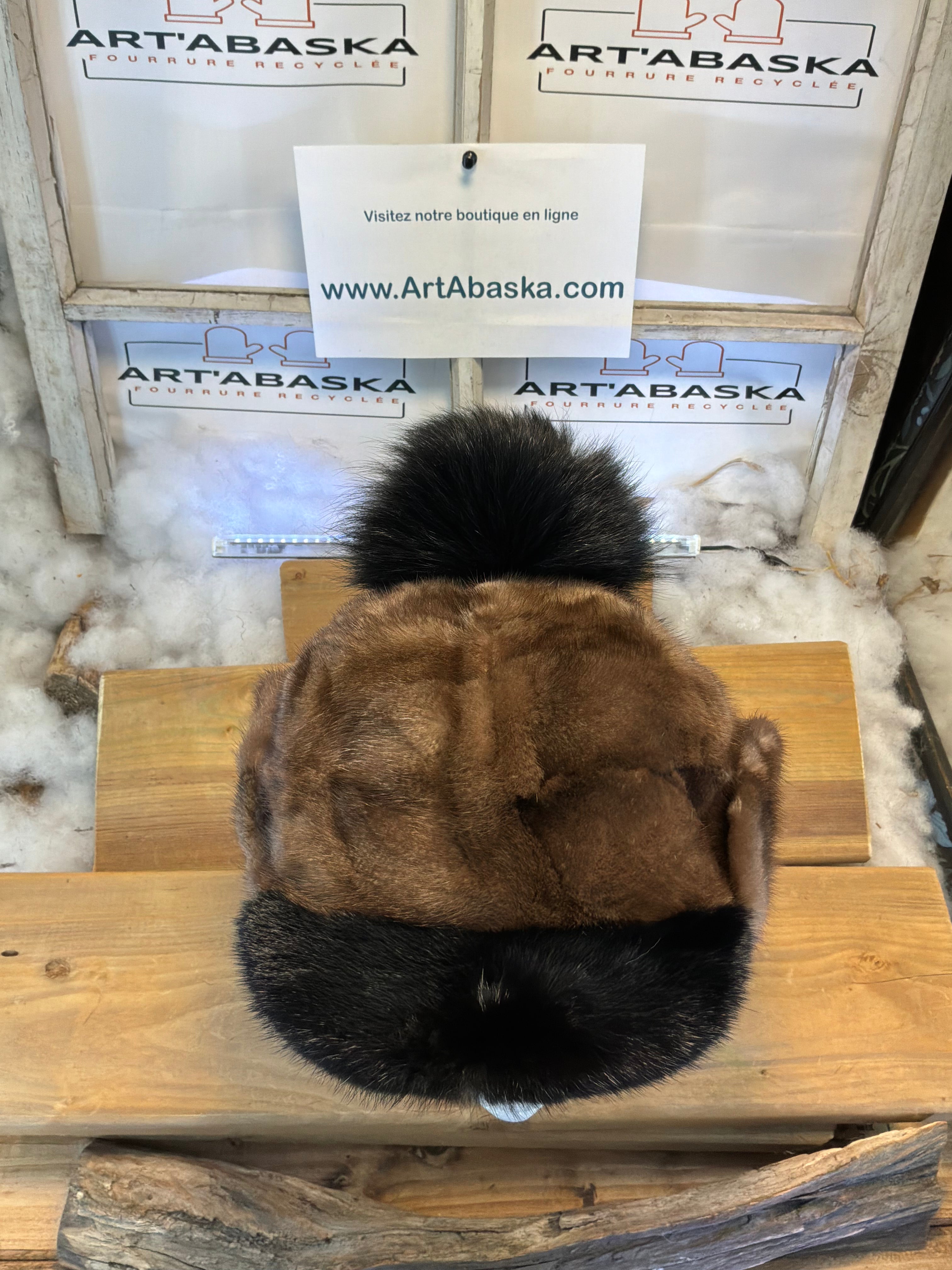 Casquette d’hiver en fourrure recyclée Les Danielle