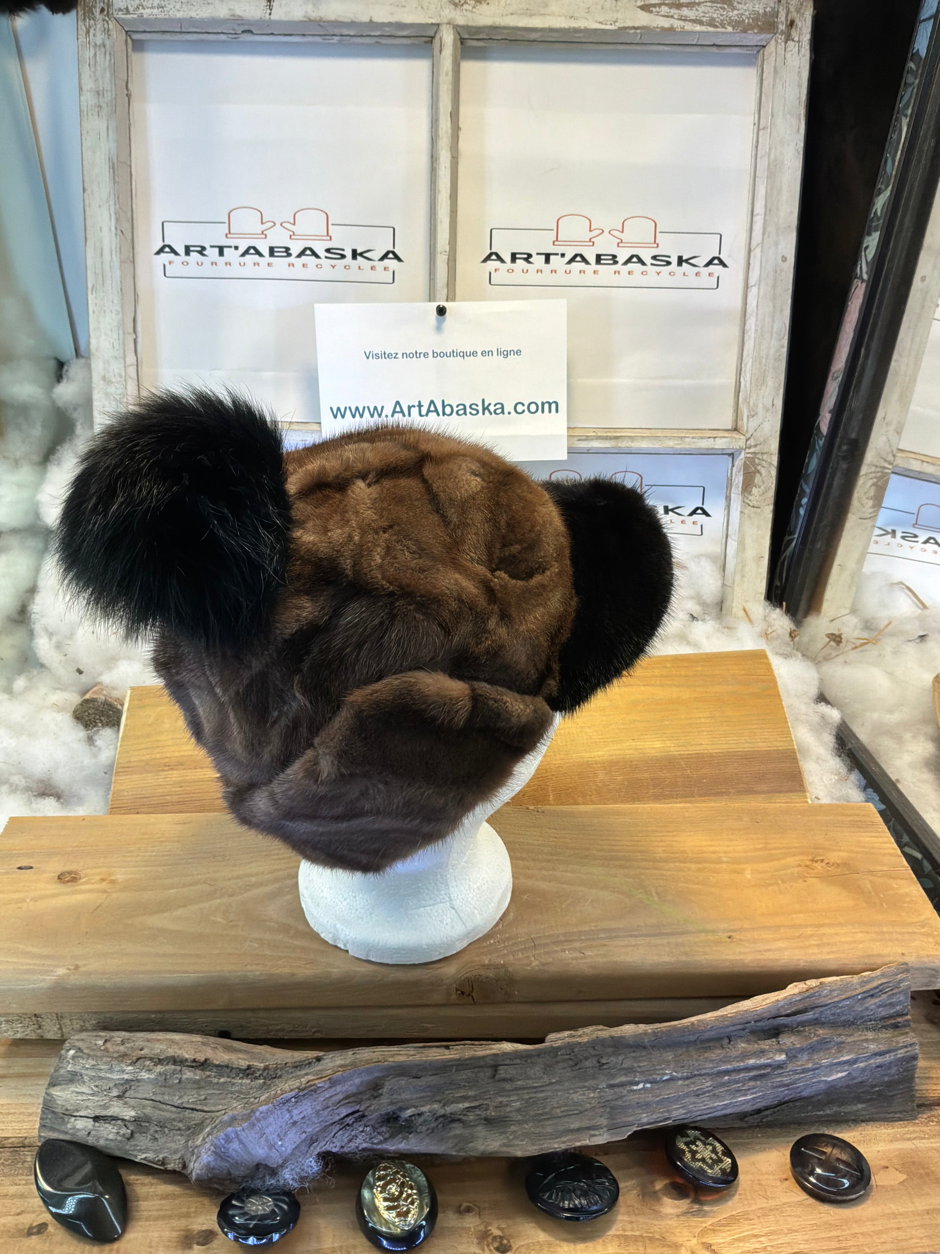 Casquette d’hiver en fourrure recyclée Les Danielle
