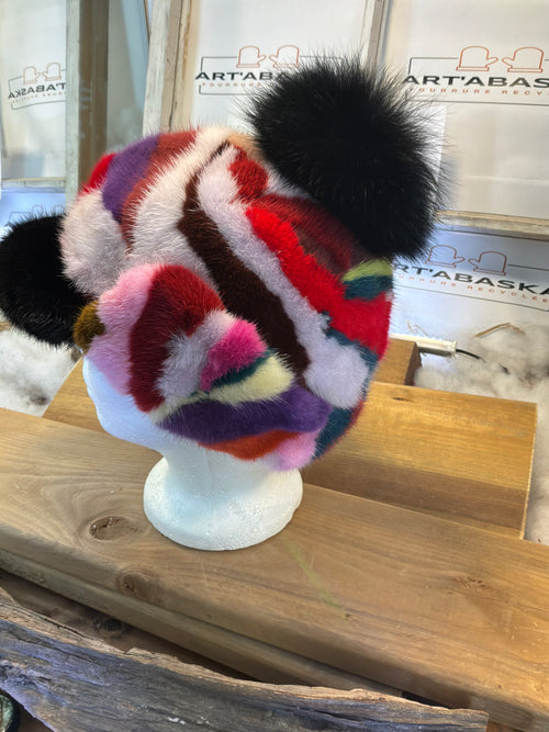 Casquette d’hiver en fourrure recyclée Les Jacinthe