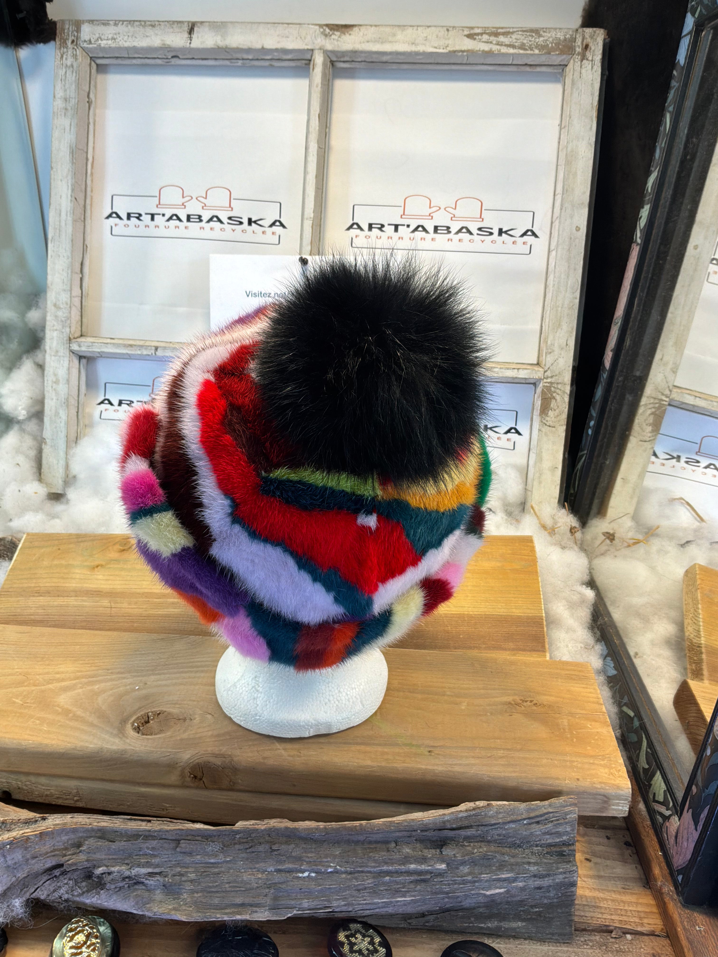 Casquette d’hiver en fourrure recyclée Les Jacinthe