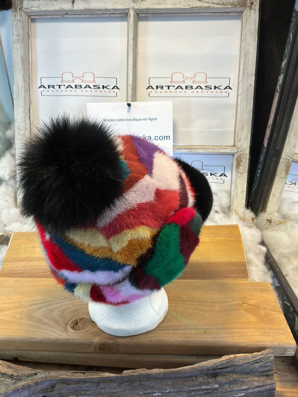 Casquette d’hiver en fourrure recyclée Les Jacinthe