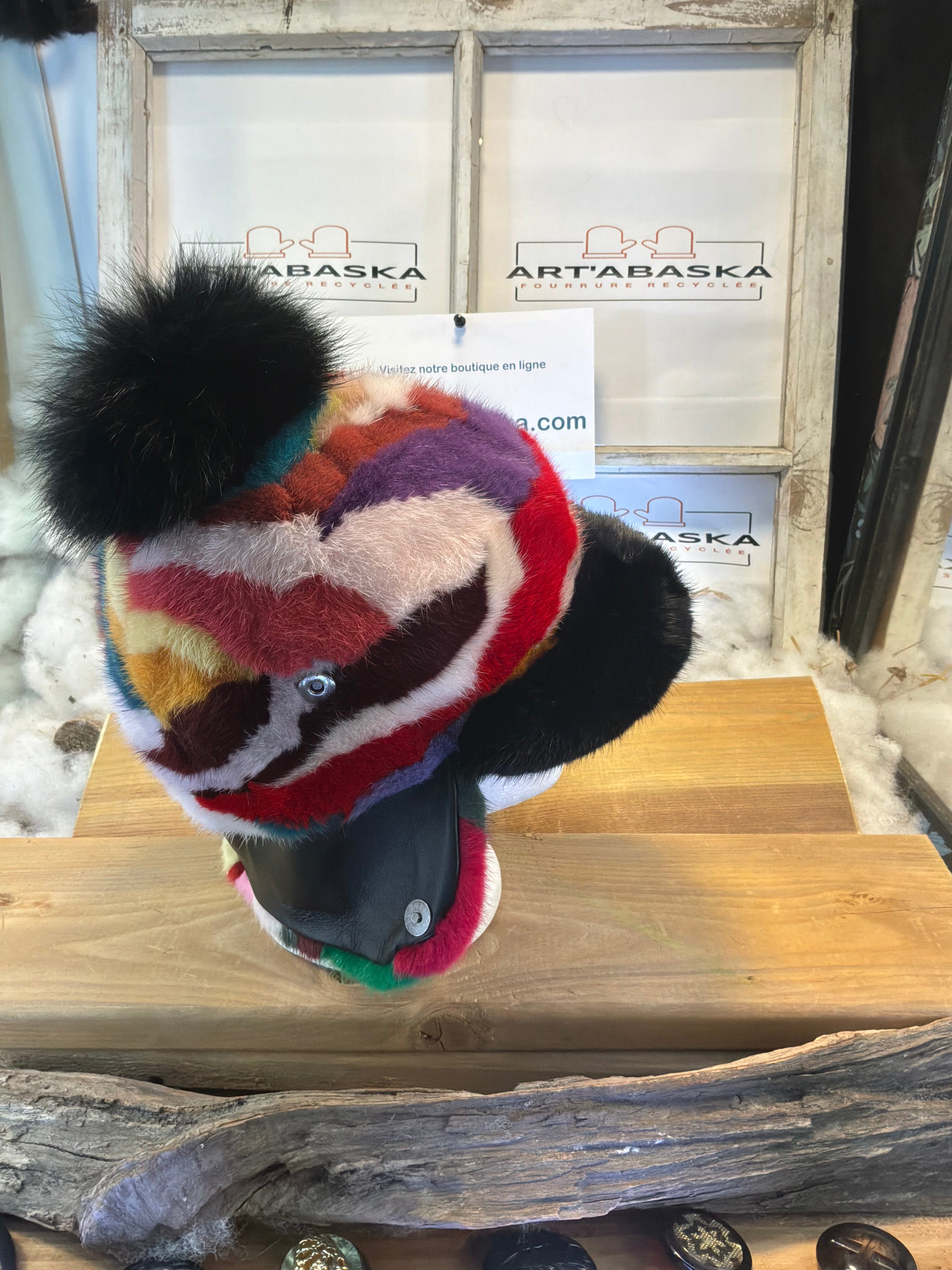 Casquette d’hiver en fourrure recyclée Les Jacinthe