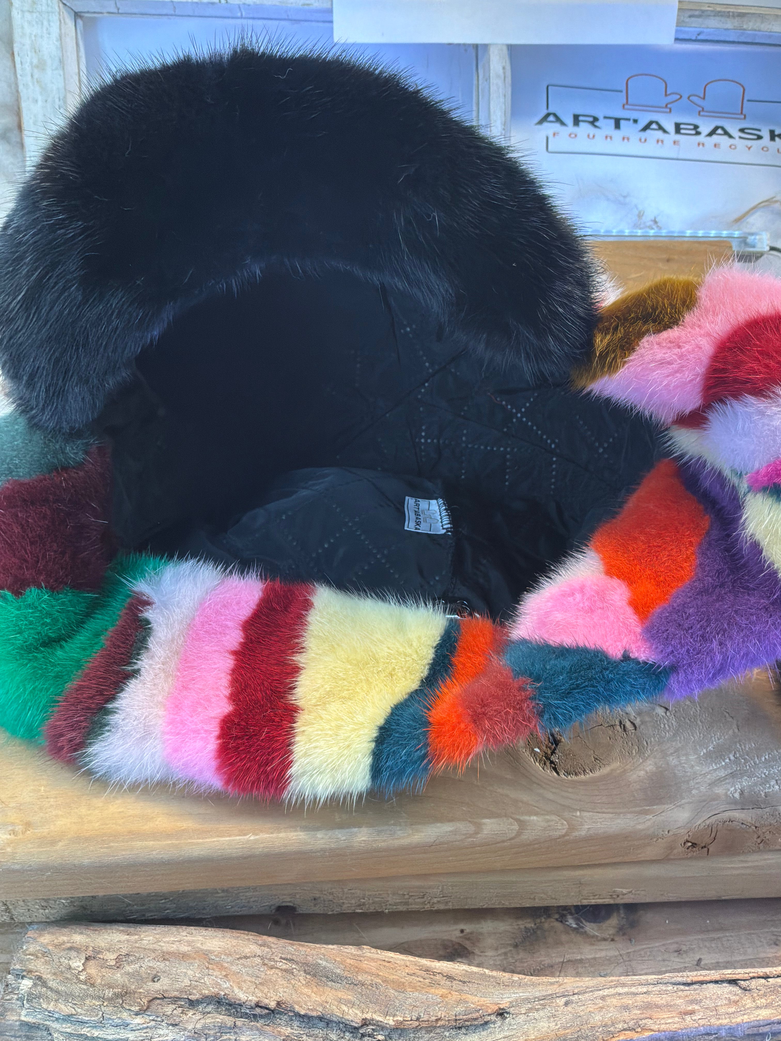Casquette d’hiver en fourrure recyclée Les Jacinthe