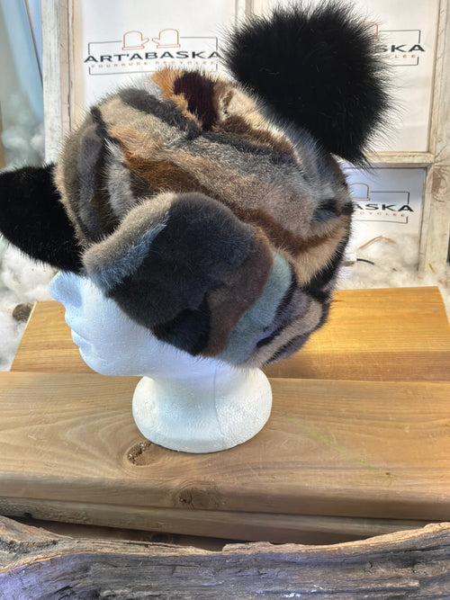 Casquette d’hiver en fourrure recyclée La Gilberte