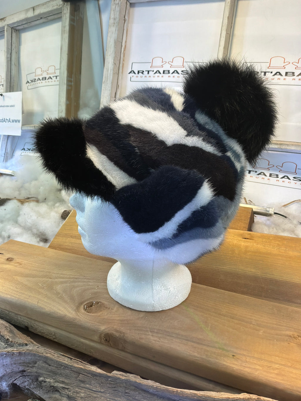 Casquette d’hiver en fourrure recyclée La Marie-Ange