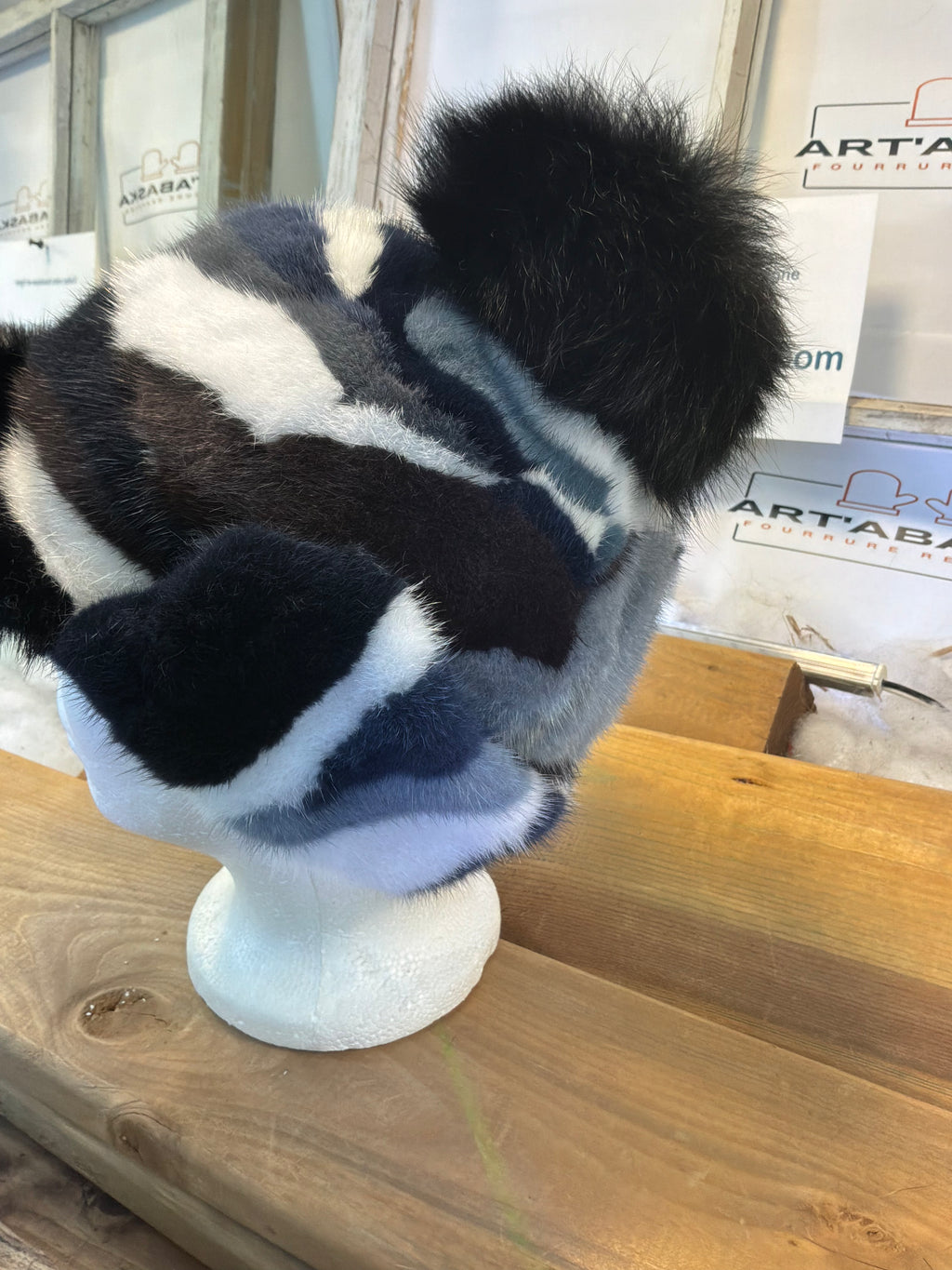 Casquette d’hiver en fourrure recyclée La Marie-Ange
