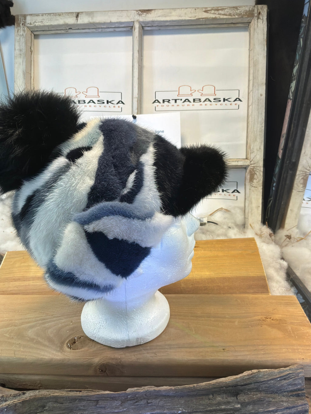 Casquette d’hiver en fourrure recyclée La Marie-Ange