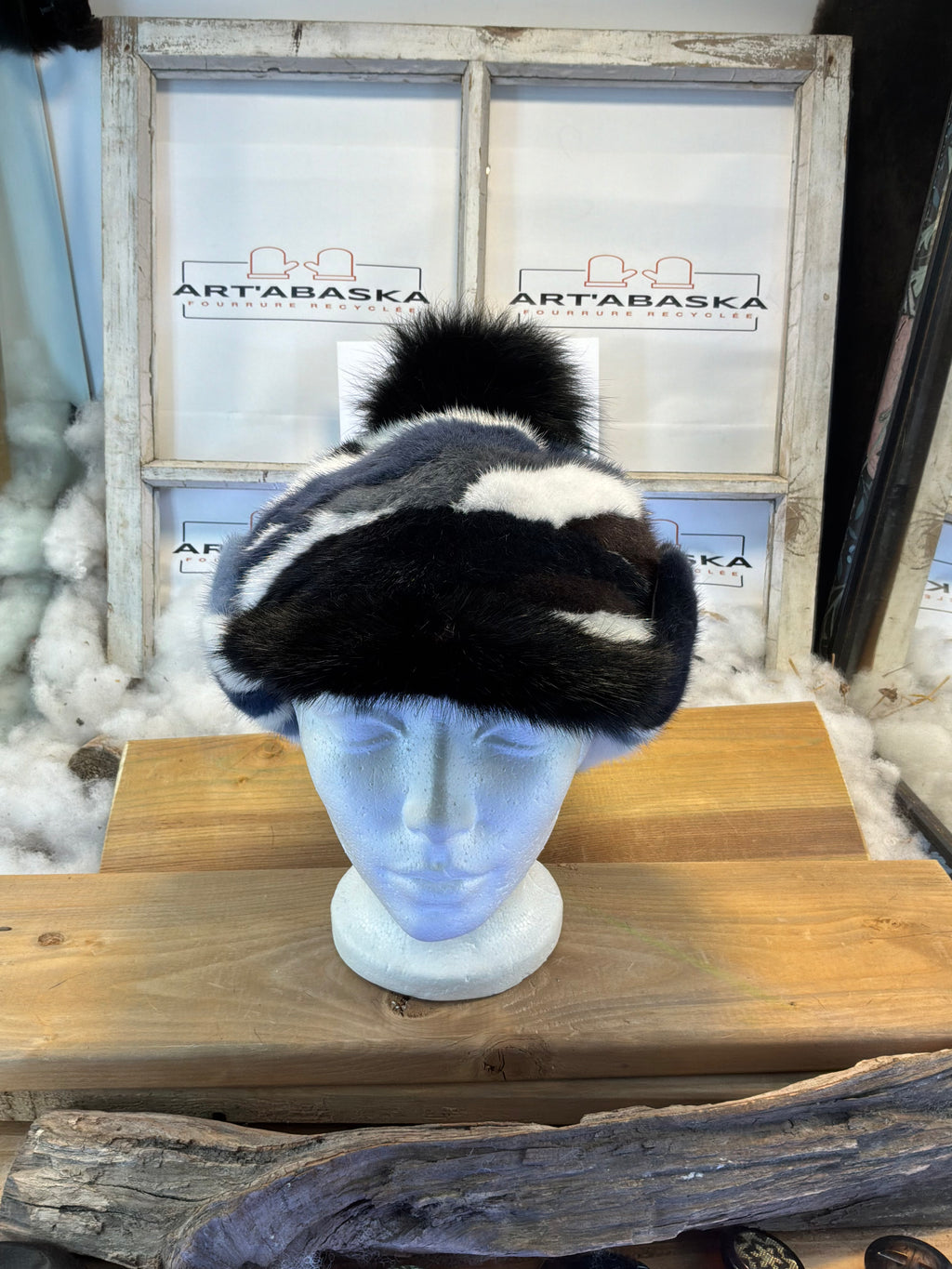 Casquette d’hiver en fourrure recyclée La Marie-Ange