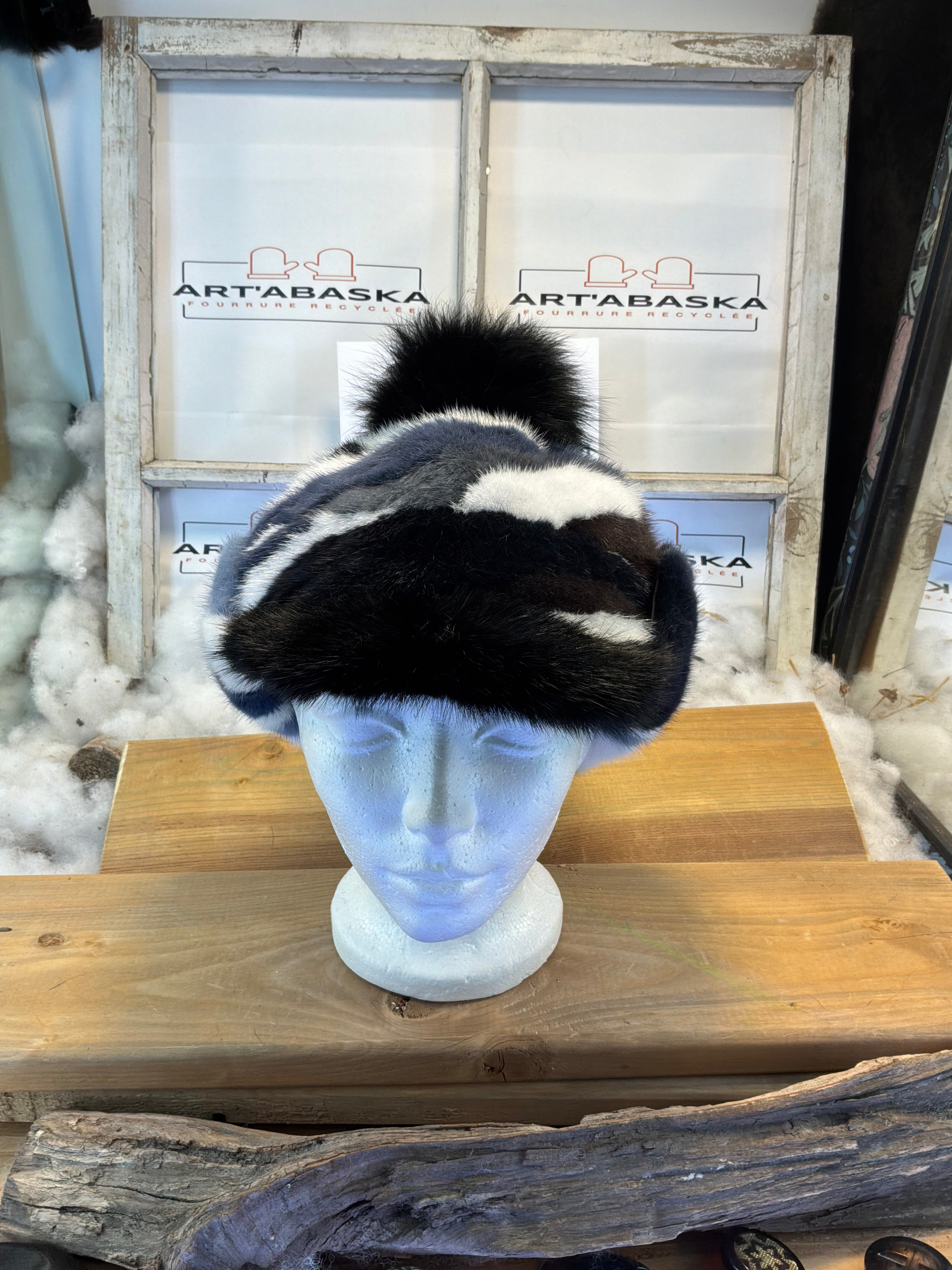 Casquette d’hiver en fourrure recyclée La Marie-Ange