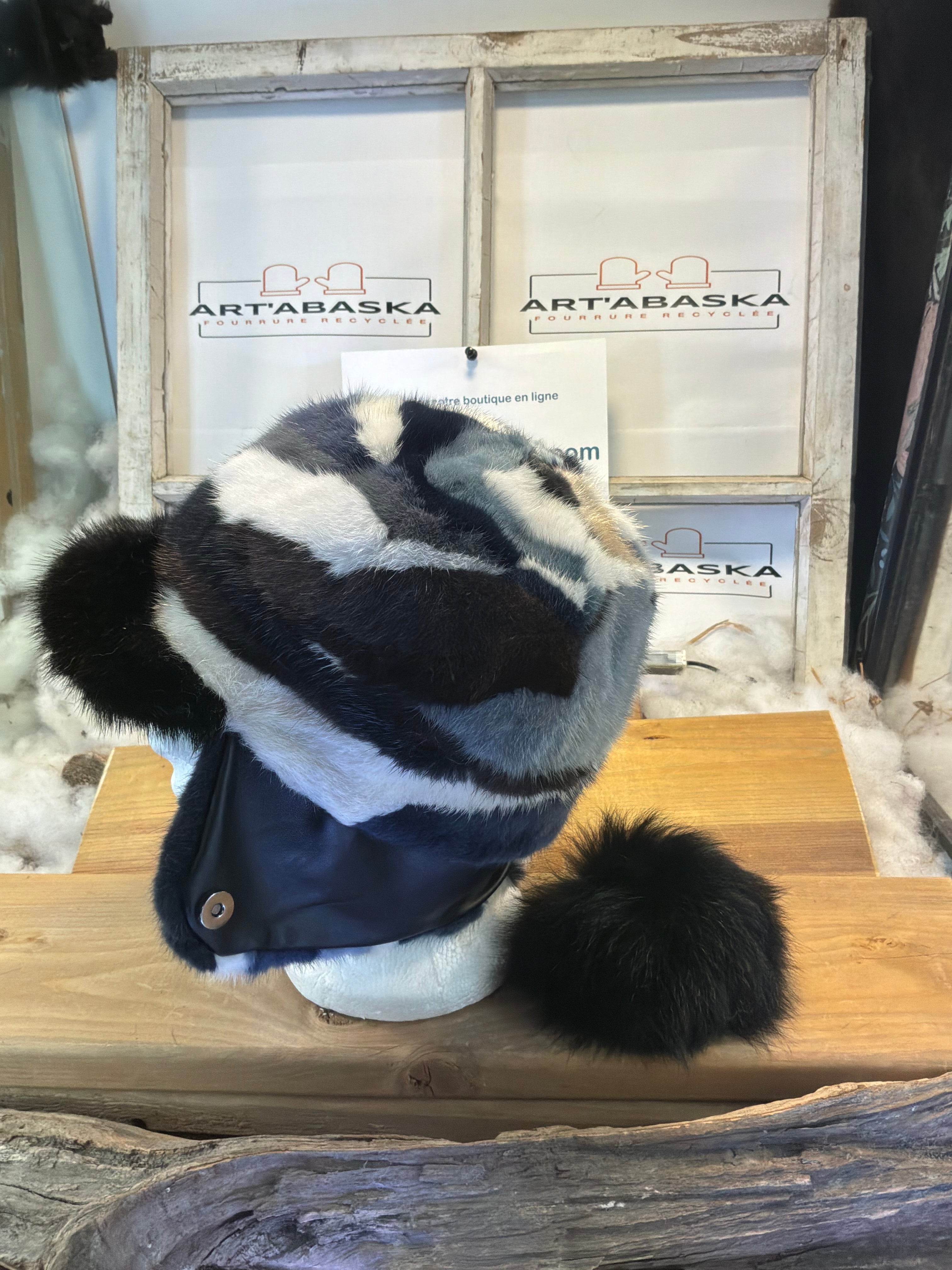 Casquette d’hiver en fourrure recyclée La Marie-Ange