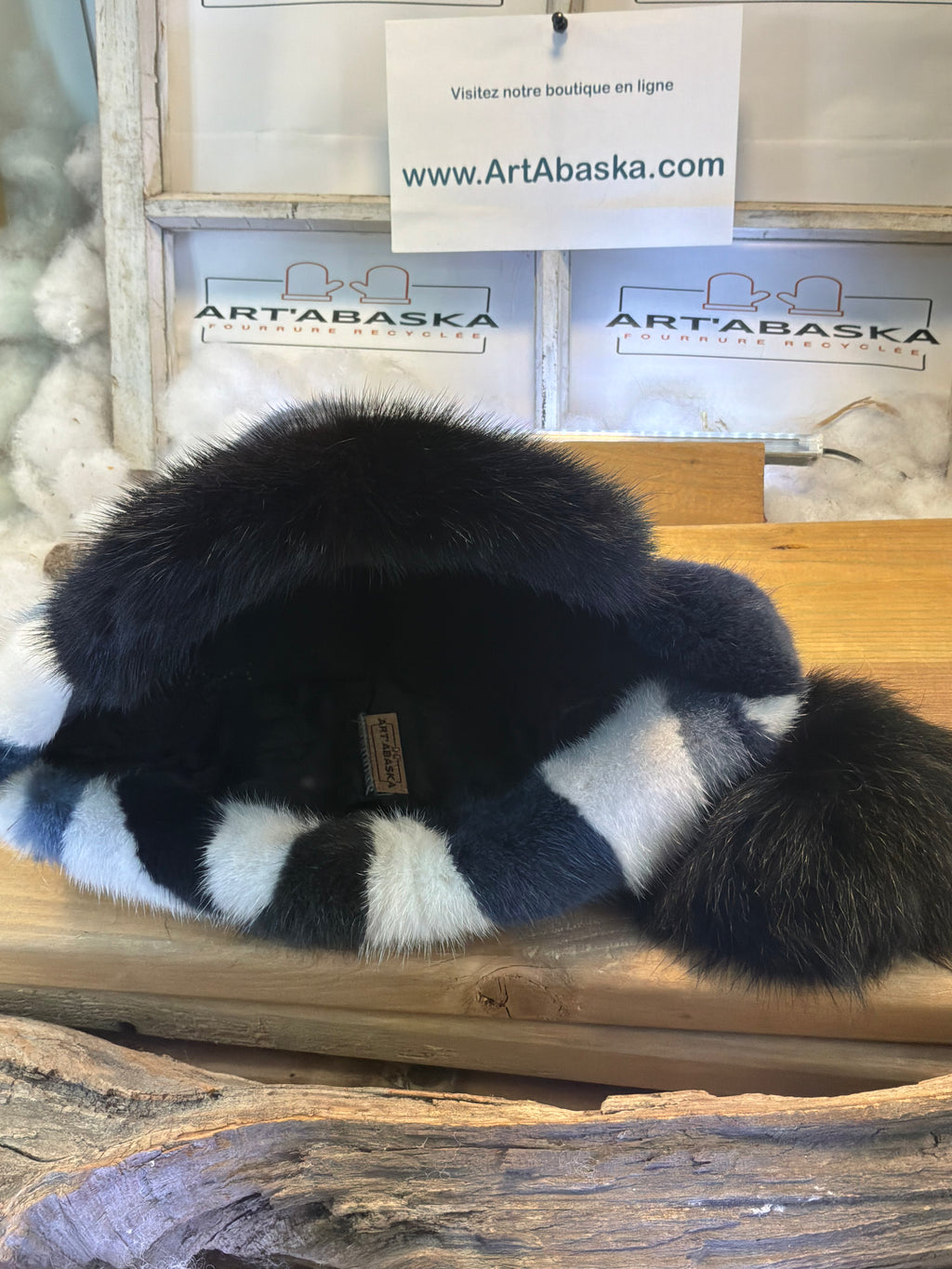 Casquette d’hiver en fourrure recyclée La Marie-Ange
