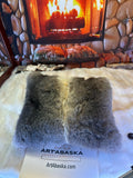 Coussin décoratif Marie-Ange en fourrure recyclée en Opossum