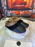 Slipper Les Rita pointure 11 Homme – Sherling italien & cuir recyclé, pièce unique faite à la main au Québec