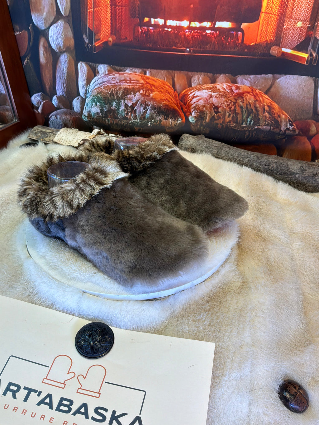 Slipper Les Claire pointure 9 femme – Sherling italien & cuir recyclé, pièce unique faite à la main au Québec