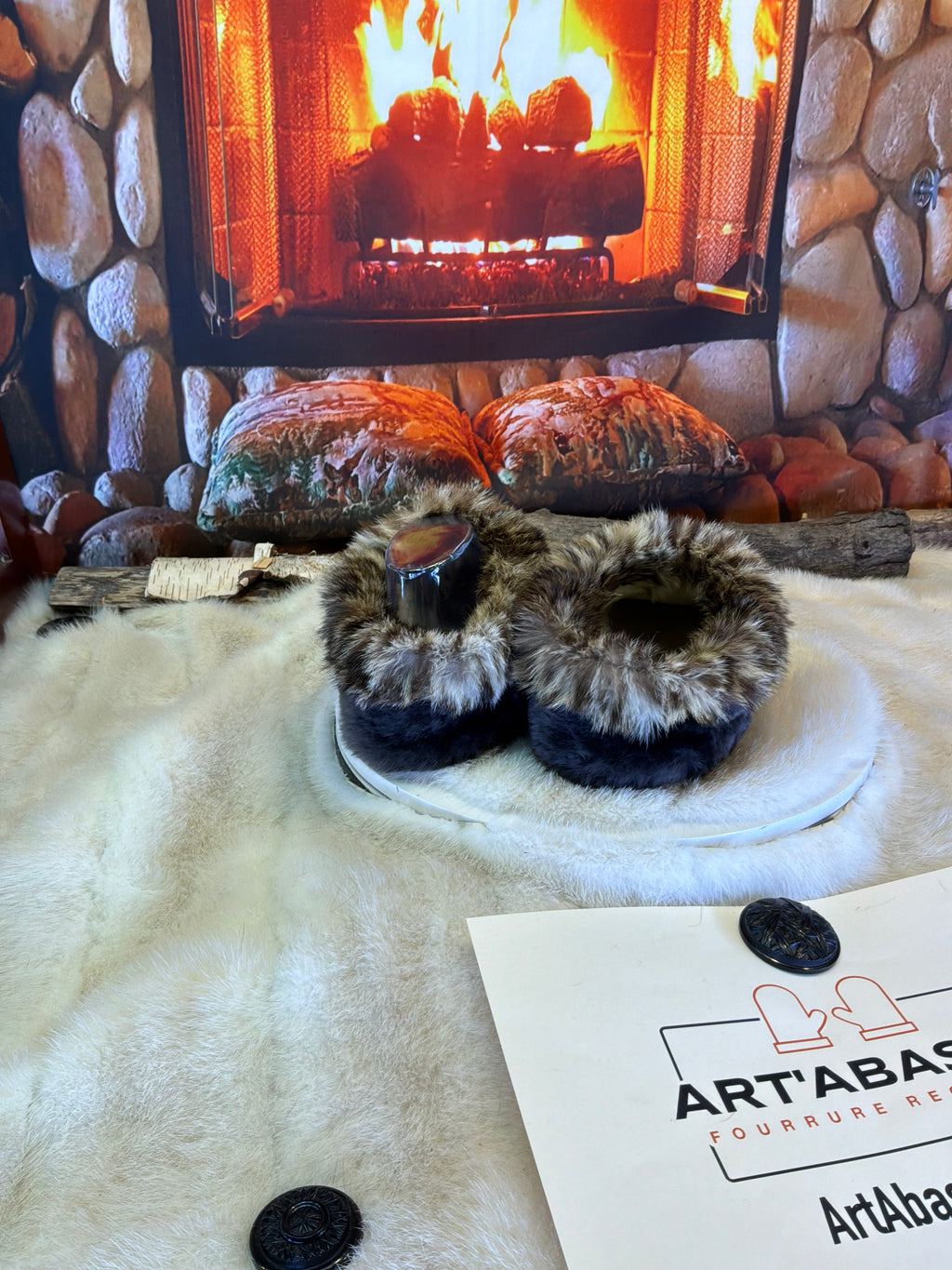 Slipper Les Claire pointure 9 femme – Sherling italien & cuir recyclé, pièce unique faite à la main au Québec