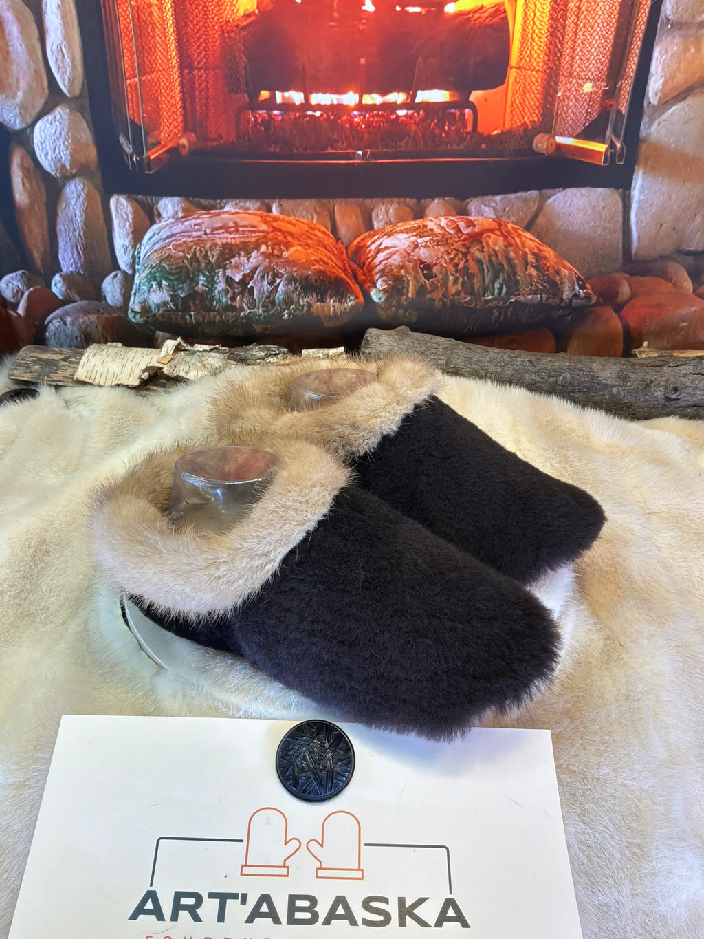 Slipper Les Louise pointure 9 femme – Sherling italien & cuir recyclé, pièce unique faite à la main au Québec (Copie)