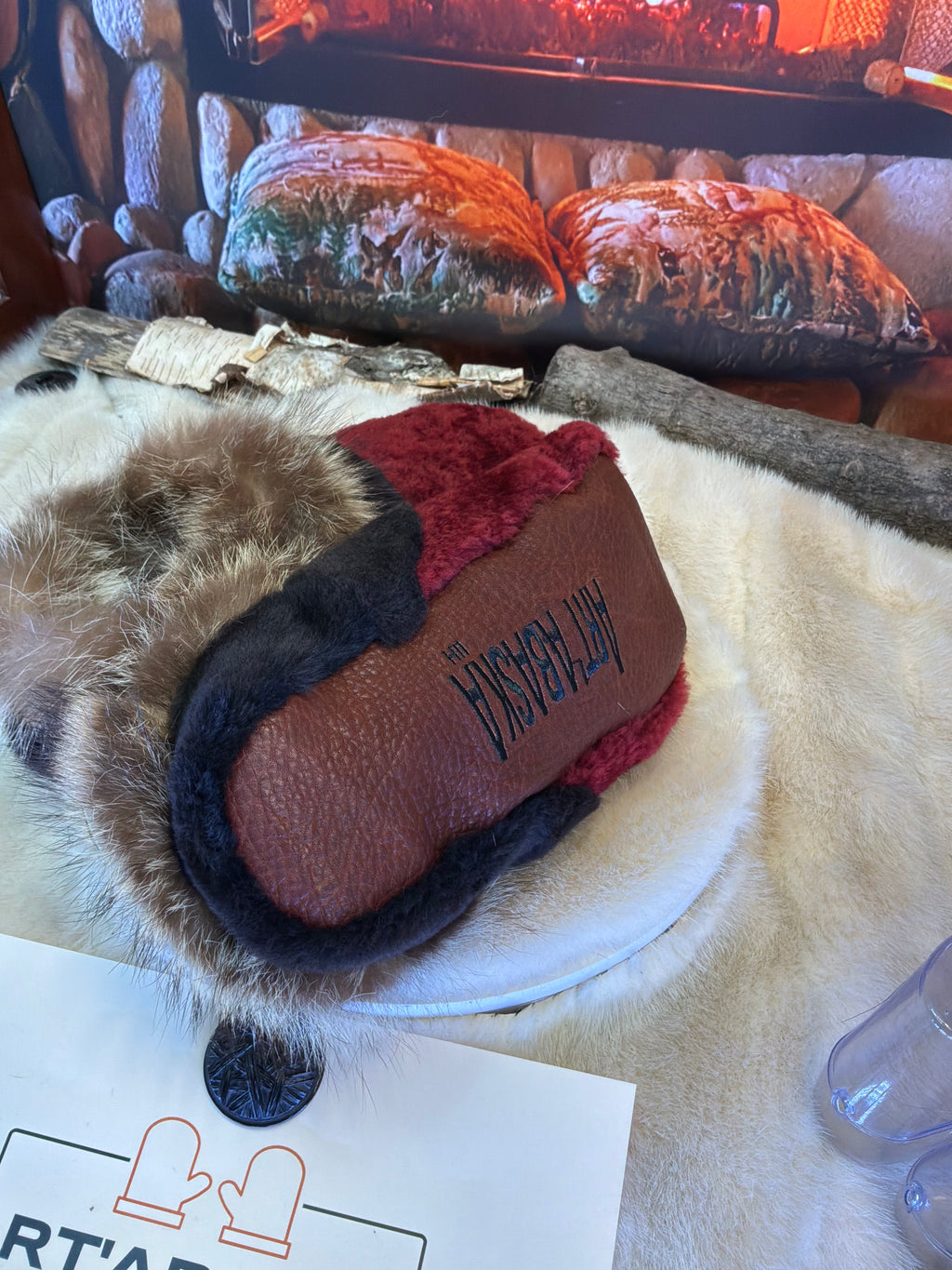 Slipper Les Jacqueline pointure 11 Homme – Sherling italien & cuir recyclé, pièce unique faite à la main au Québec