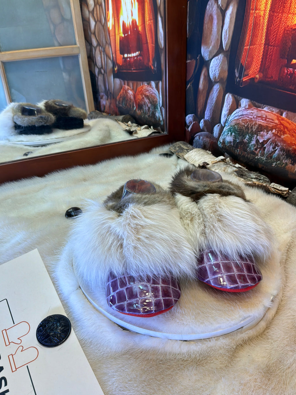 Slipper Les Lise Edition spéciale Cuir croco pointure 7 femme – Sherling italien & cuir recyclé, pièce unique faite à la main au Québec