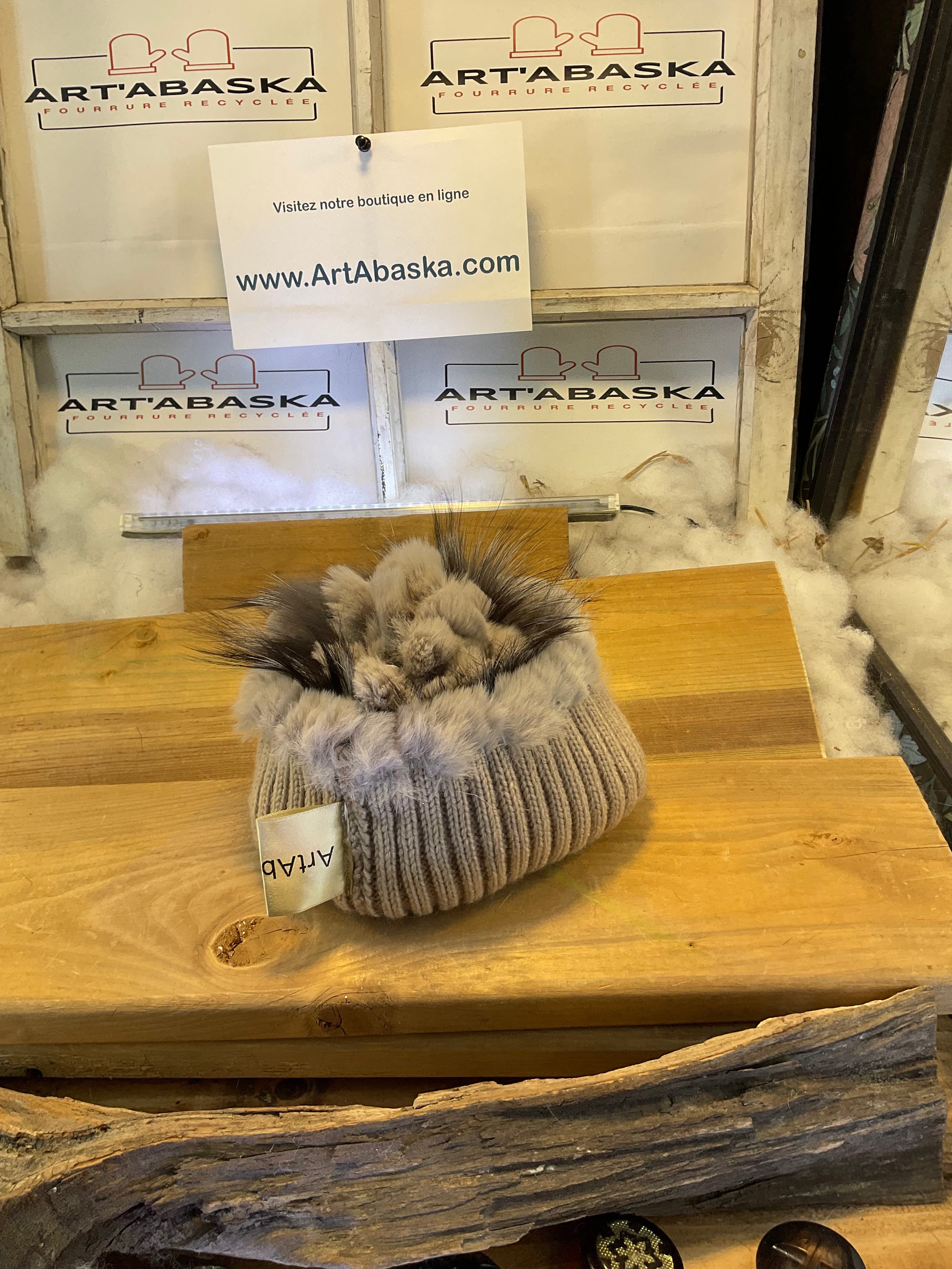 Tuque en fourrure recyclée