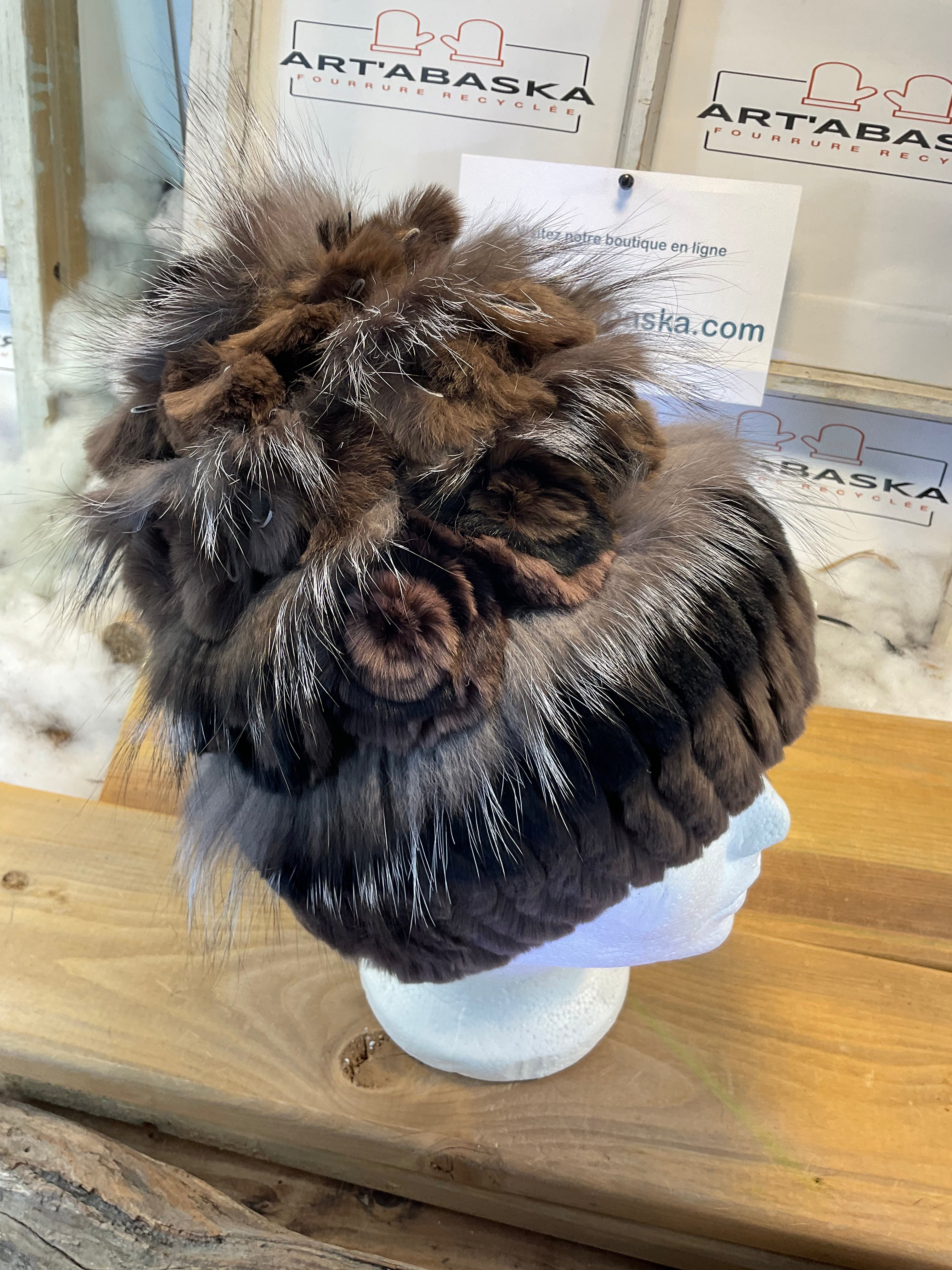 Tuque en fourrure recyclée