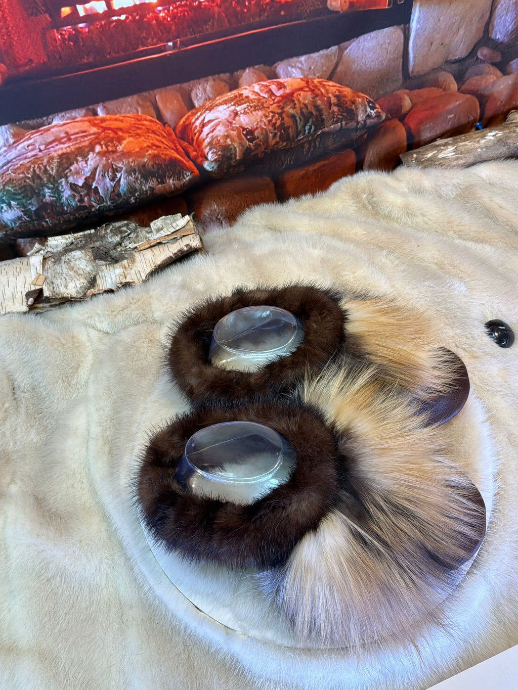 Slipper Diane pointure 7 femme – Sherling italien & cuir recyclé, pièce unique faite à la main au Québec
