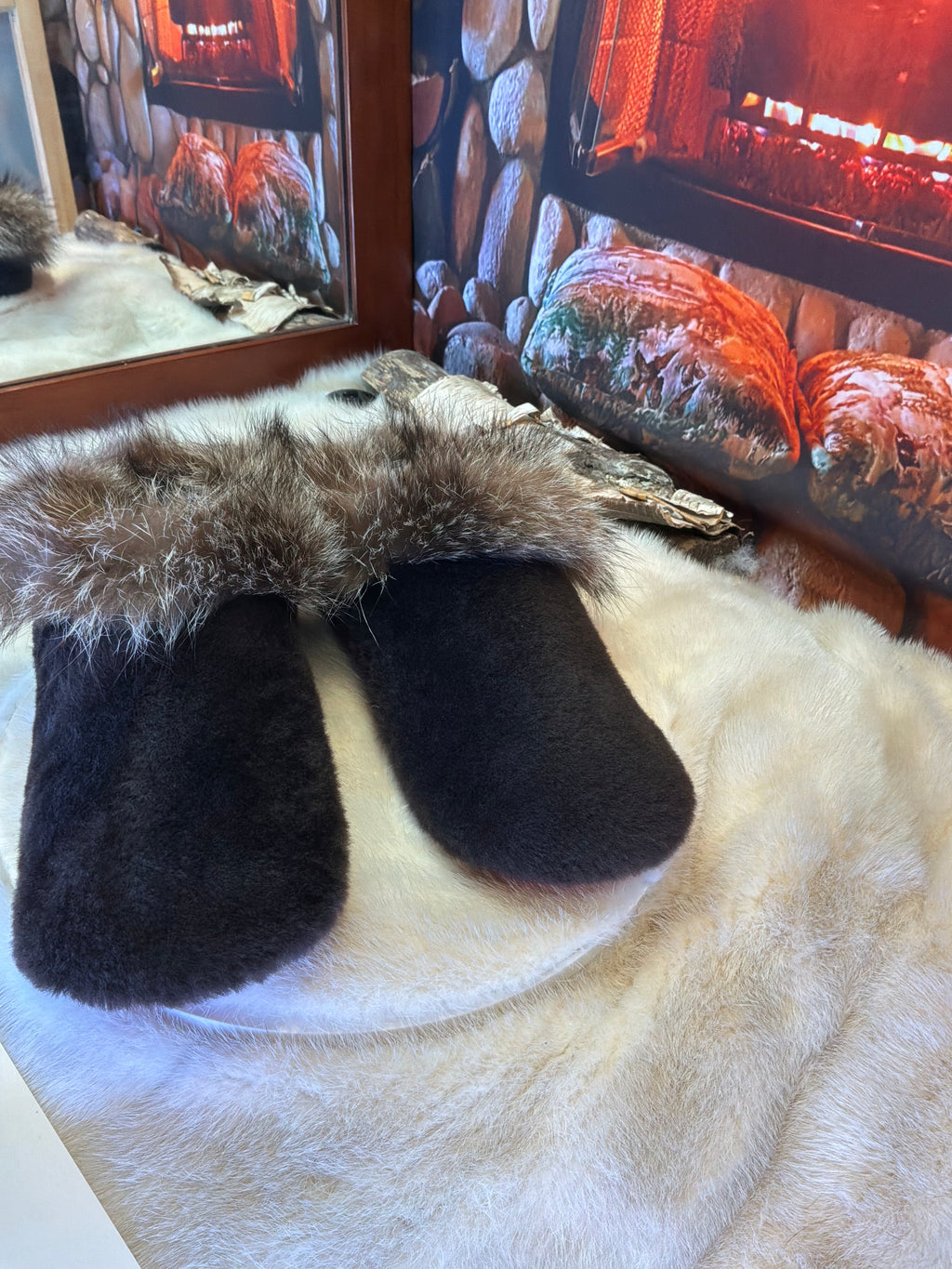 Slipper Sylvestre pointure 9 femme – Sherling italien & cuir recyclé, pièce unique faite à la main au Québec