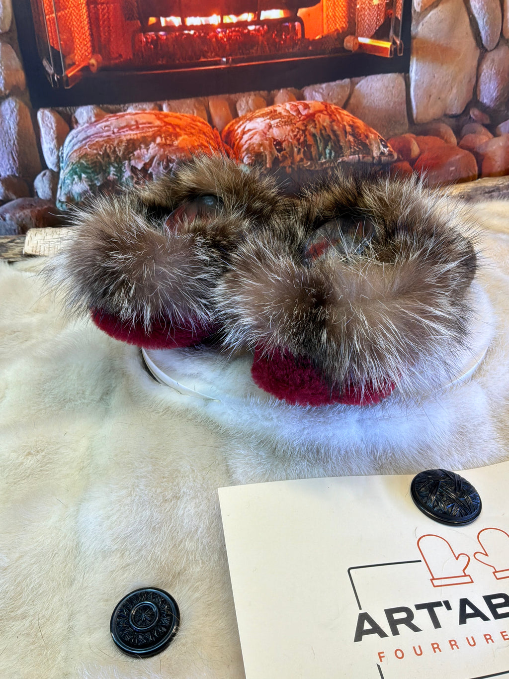 Slipper Germaine pointure 11 Homme – Sherling italien & cuir recyclé, pièce unique faite à la main au Québec