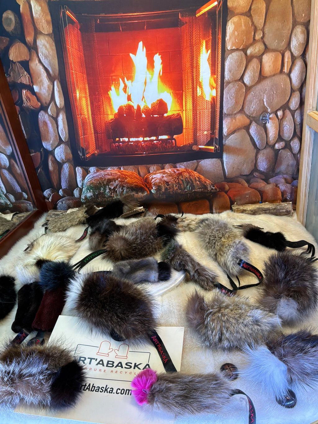 Cat toys made from recycled fur