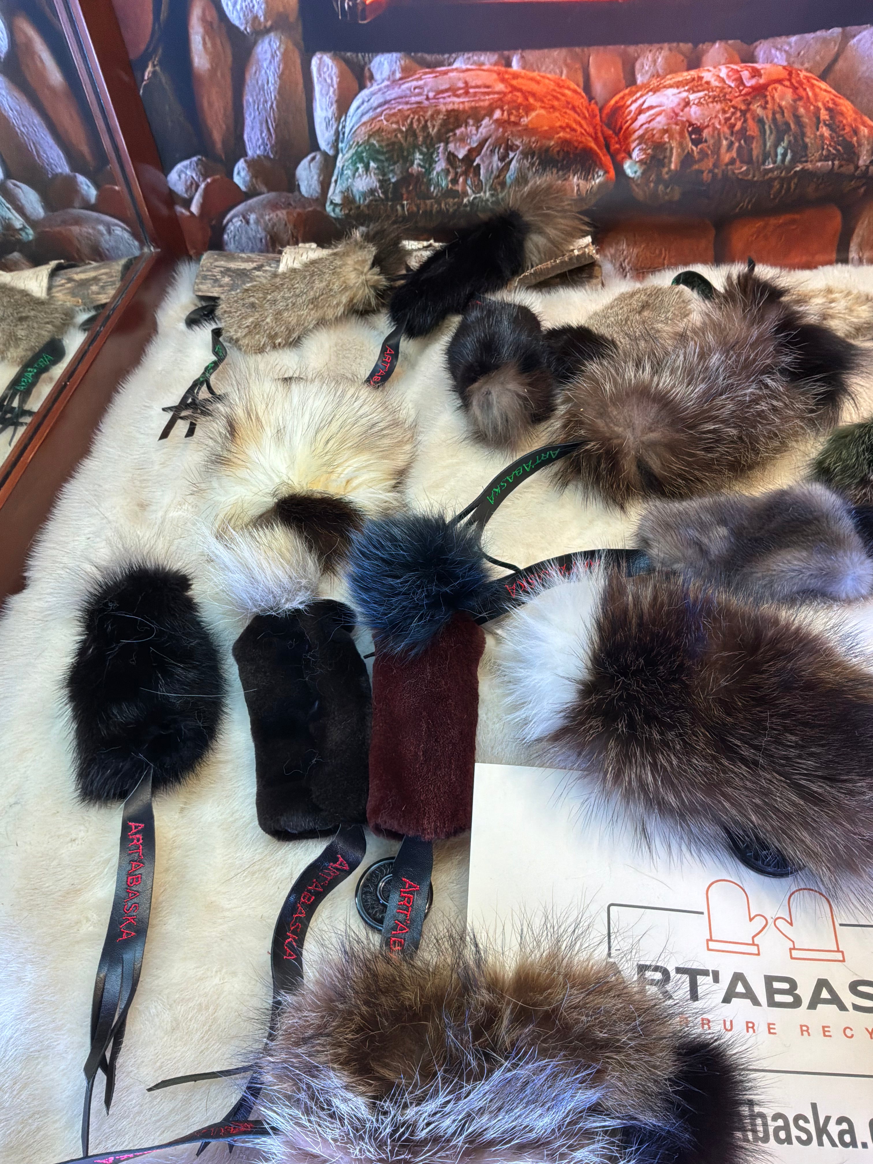 Cat toys made from recycled fur