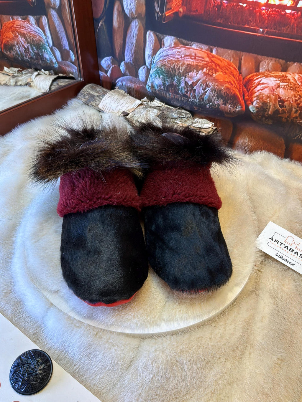 Slipper Romaine pointure 8 femme – Sherling italien & cuir recyclé, pièce unique faite à la main au Québec