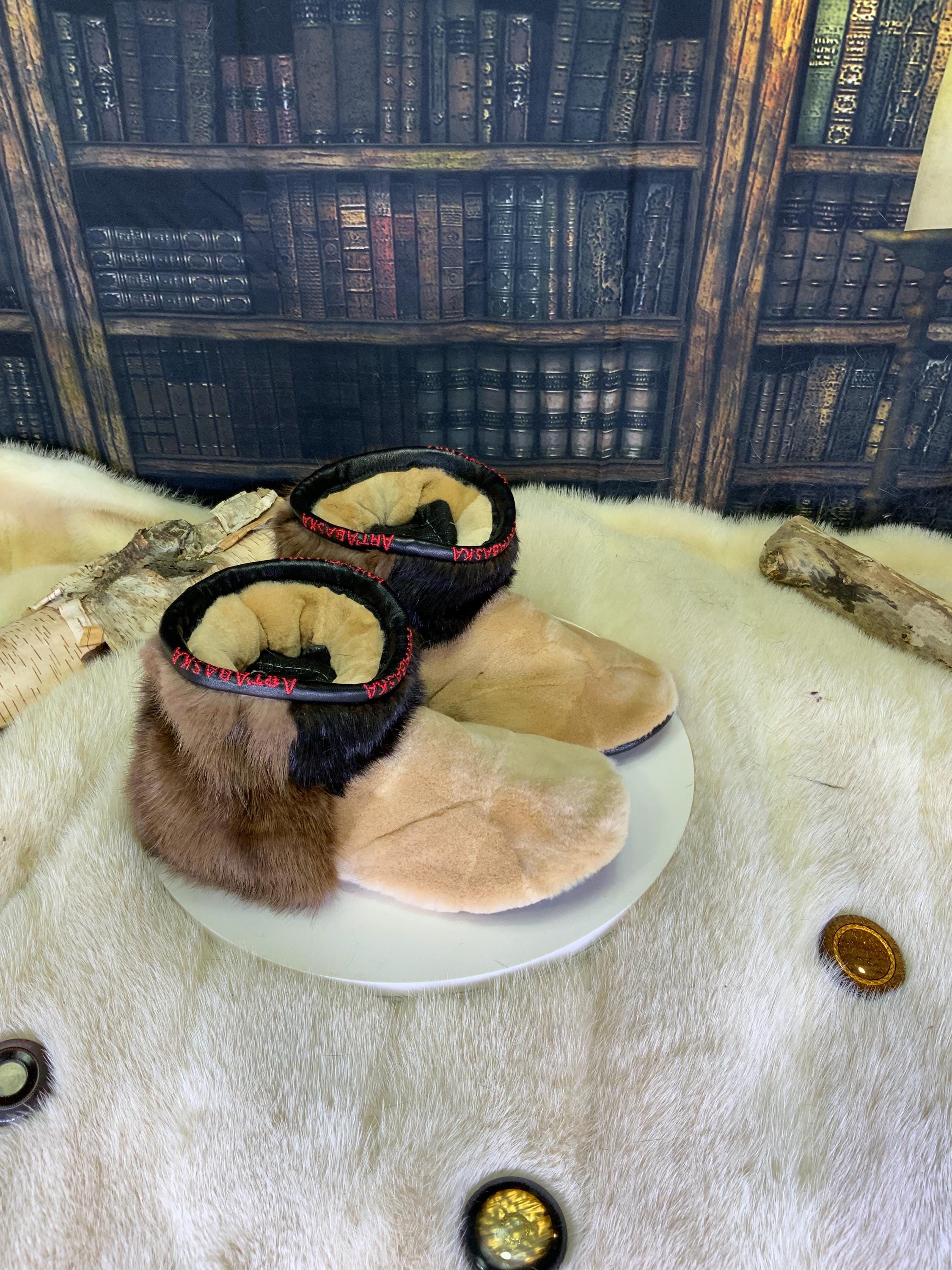 Mocassin d’intérieur en fourrure recyclée Les Marcelle 5 FEMME