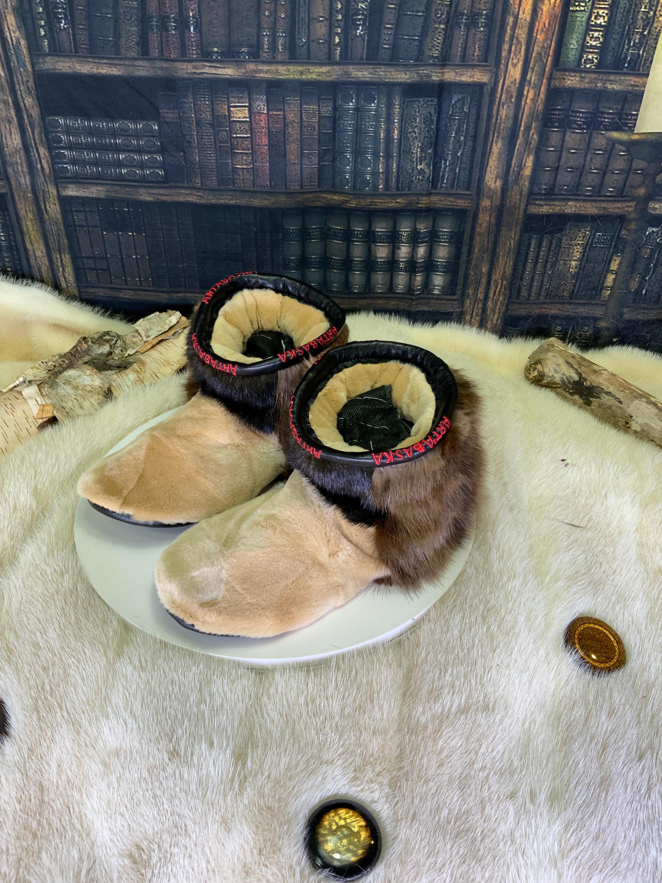 Mocassin d’intérieur en fourrure recyclée Les Marcelle 5 FEMME