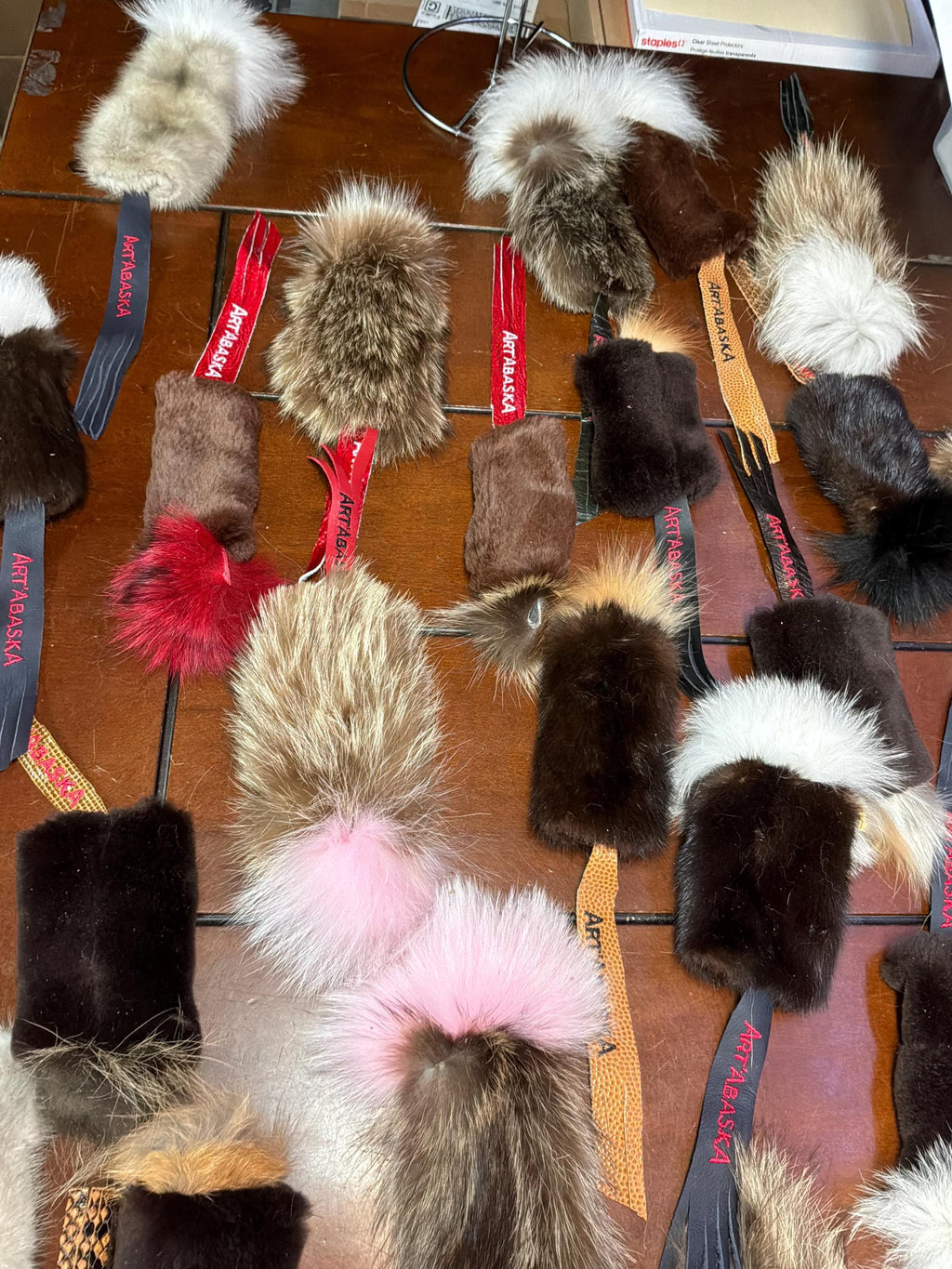 Jouet pour chat en fourrure recyclée