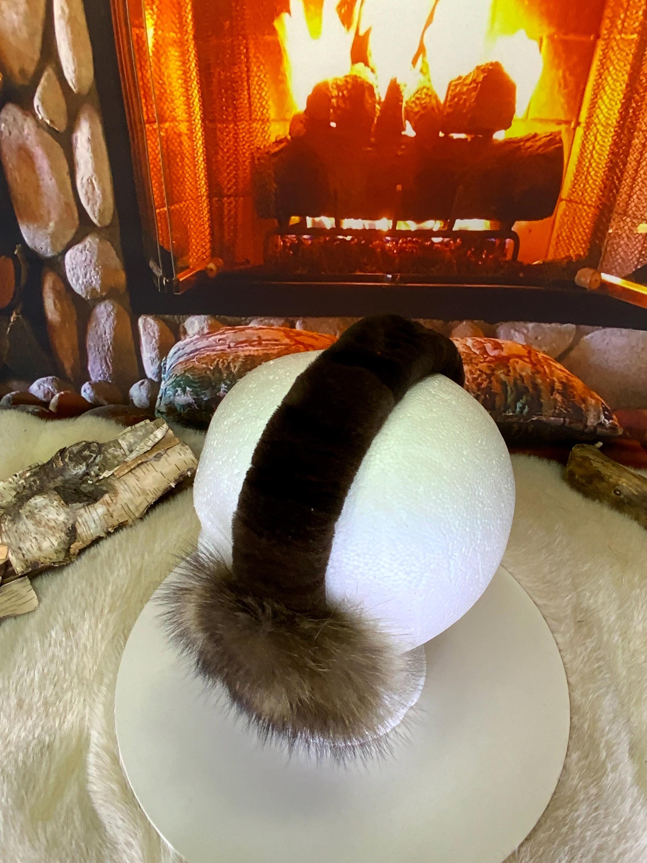 Cache-Oreilles tout en fourrure recyclée édition Raton naturel recyclé Les Lisette 3