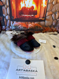 Slipper Romaine pointure 8 femme – Sherling italien & cuir recyclé, pièce unique faite à la main au Québec
