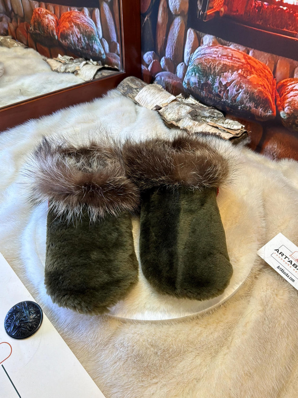 Slipper Céline pointure 6 femme – Sherling italien & cuir recyclé, pièce unique faite à la main au Québec