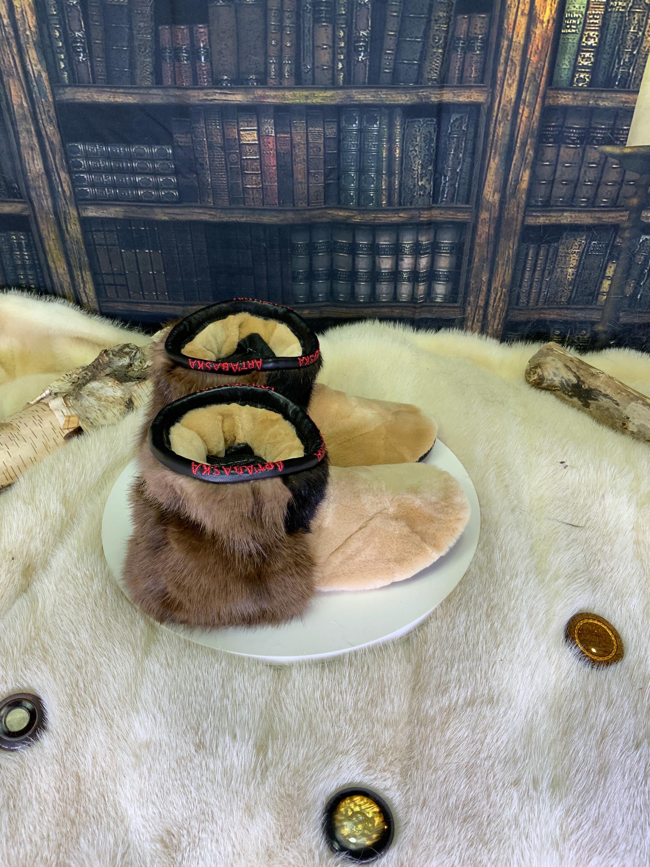 Mocassin d’intérieur en fourrure recyclée Les Marcelle 5 FEMME