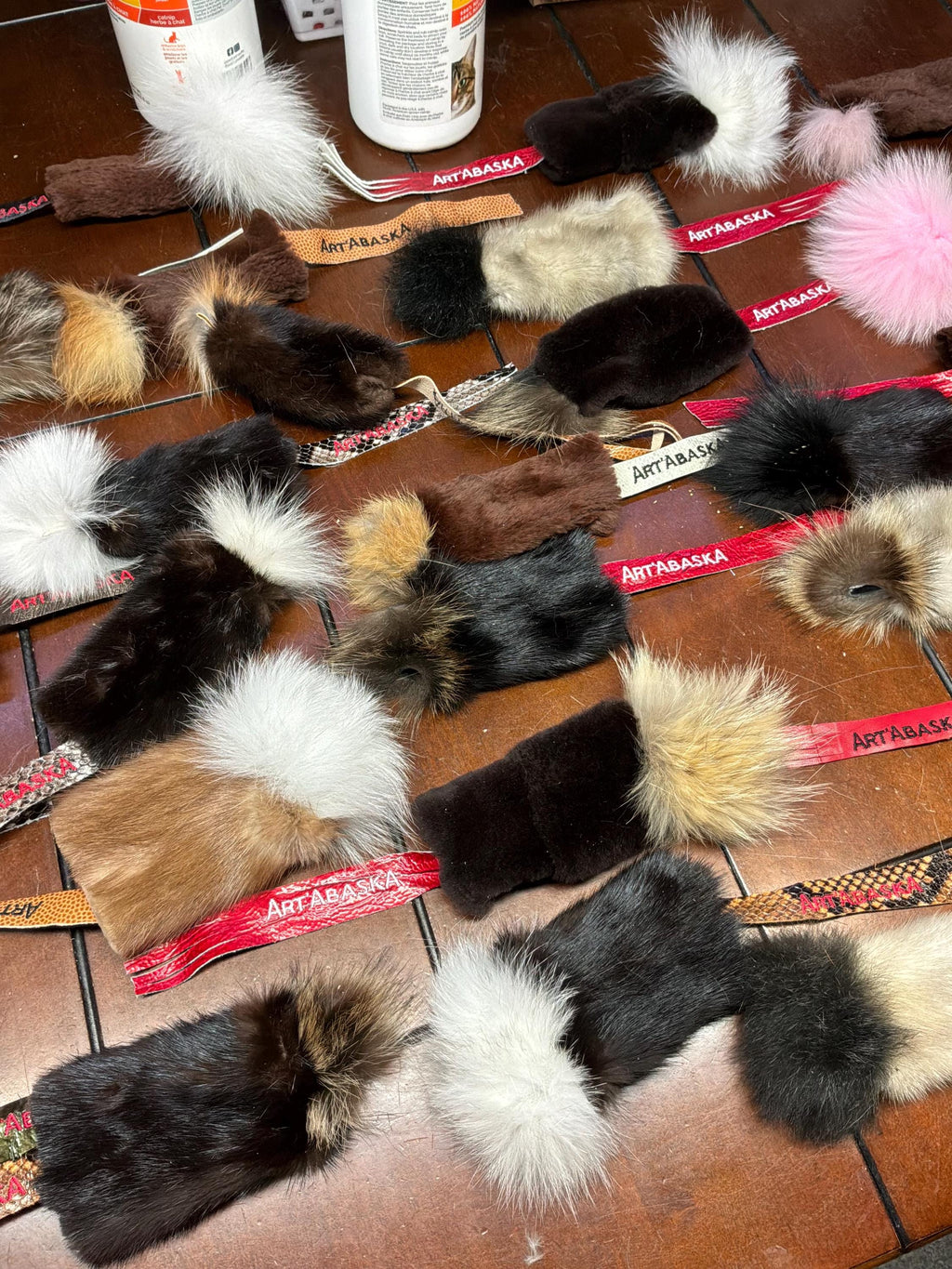 Jouet pour chat en fourrure recyclée