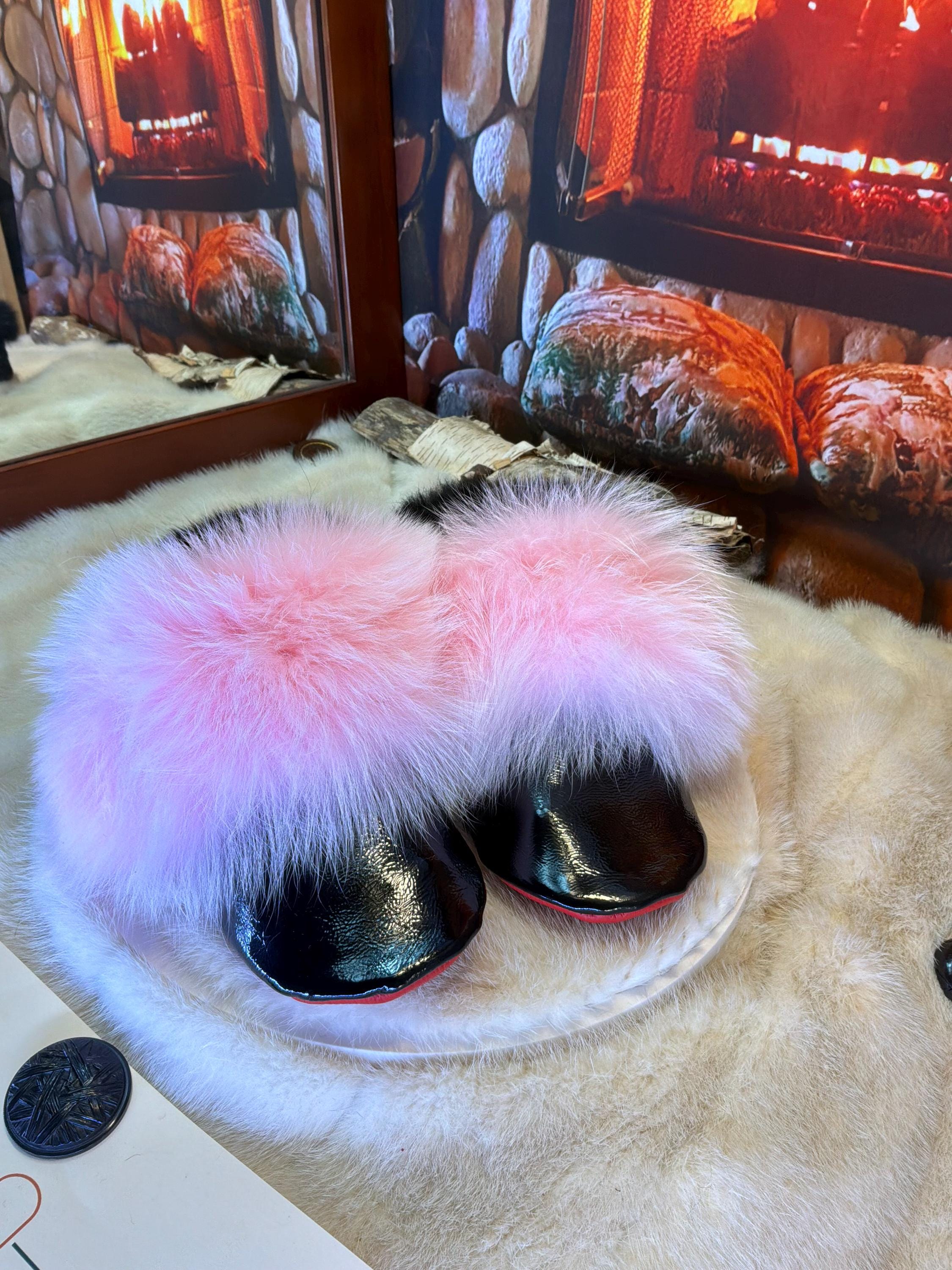 Slipper Fidélia pointure 8 femme – Sherling italien & cuir recyclé, pièce unique faite à la main au Québec