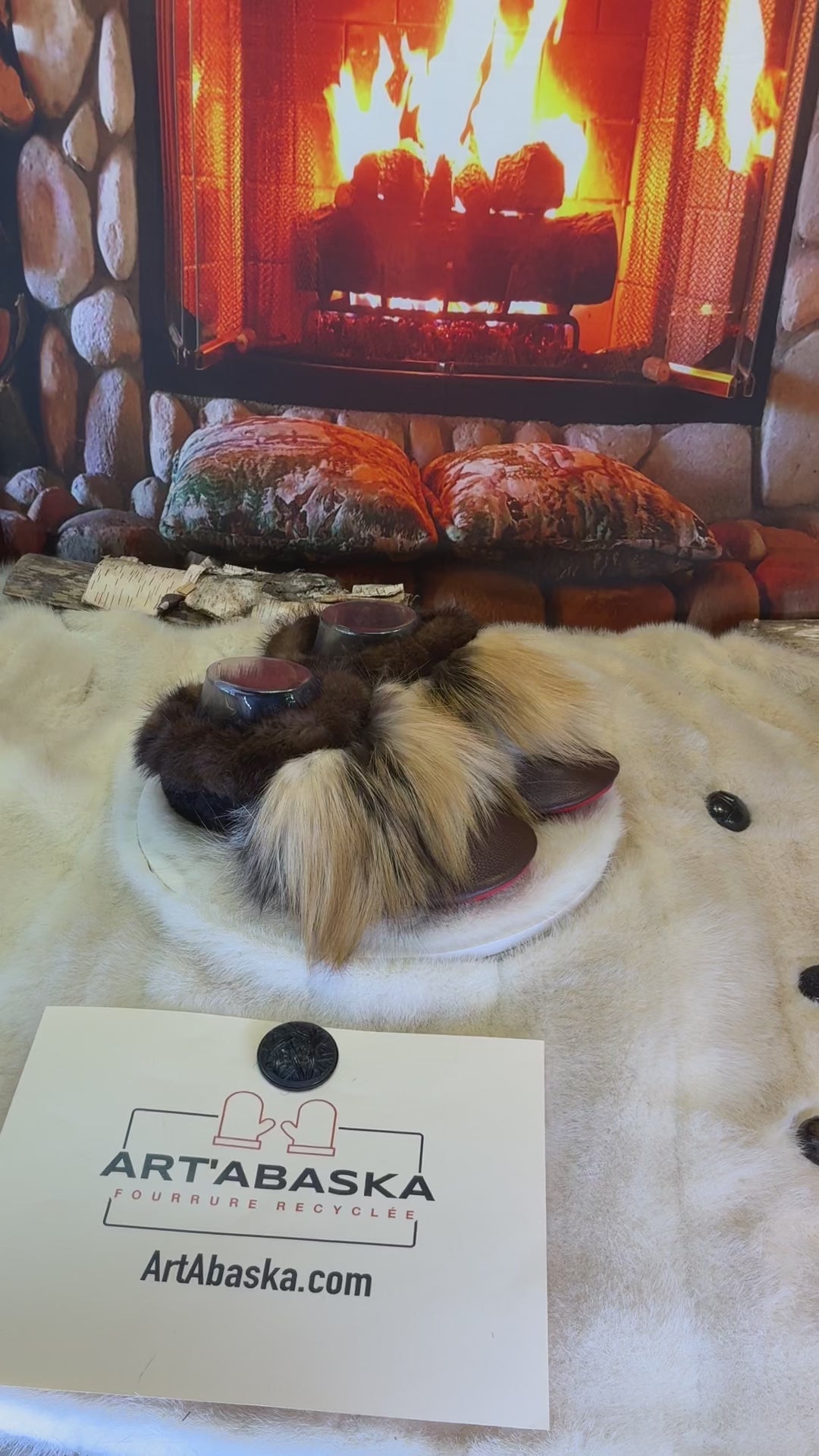 Slipper Diane pointure 7 femme – Sherling italien & cuir recyclé, pièce unique faite à la main au Québec