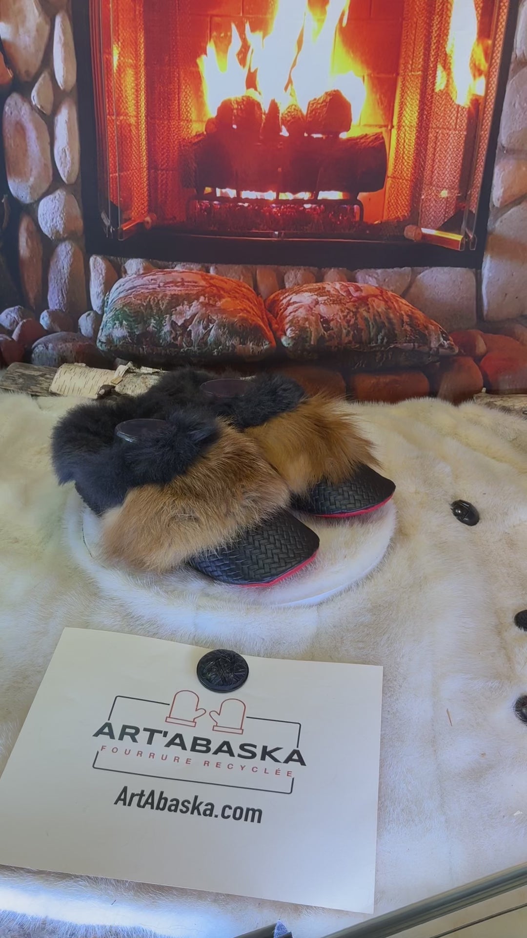 Slipper Yvonne pointure 10 femme – Sherling italien & cuir recyclé, pièce unique faite à la main au Québec