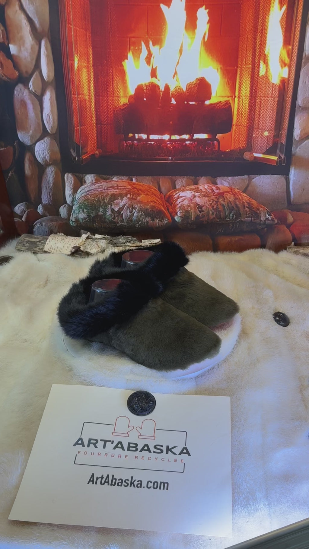 Slipper Simone pointure 7 femme – Sherling italien & cuir recyclé, pièce unique faite à la main au Québec