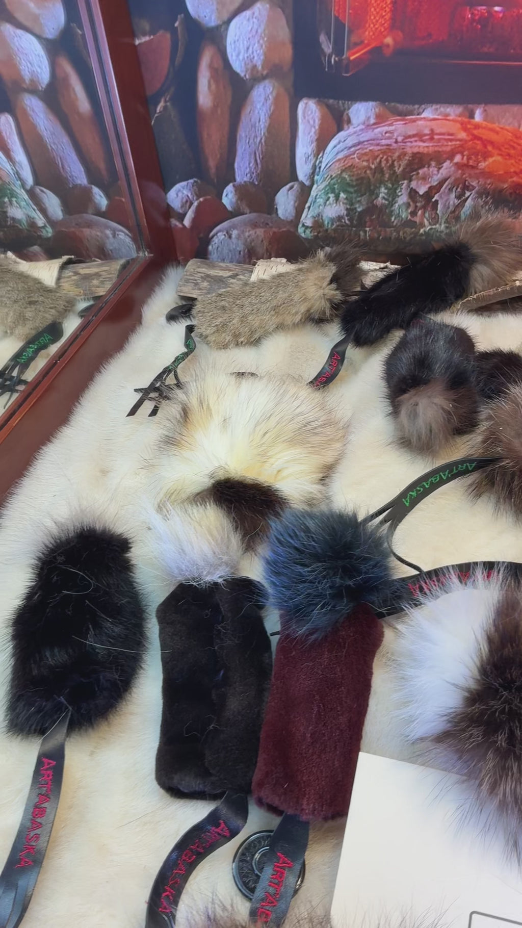 Cat toys made from recycled fur