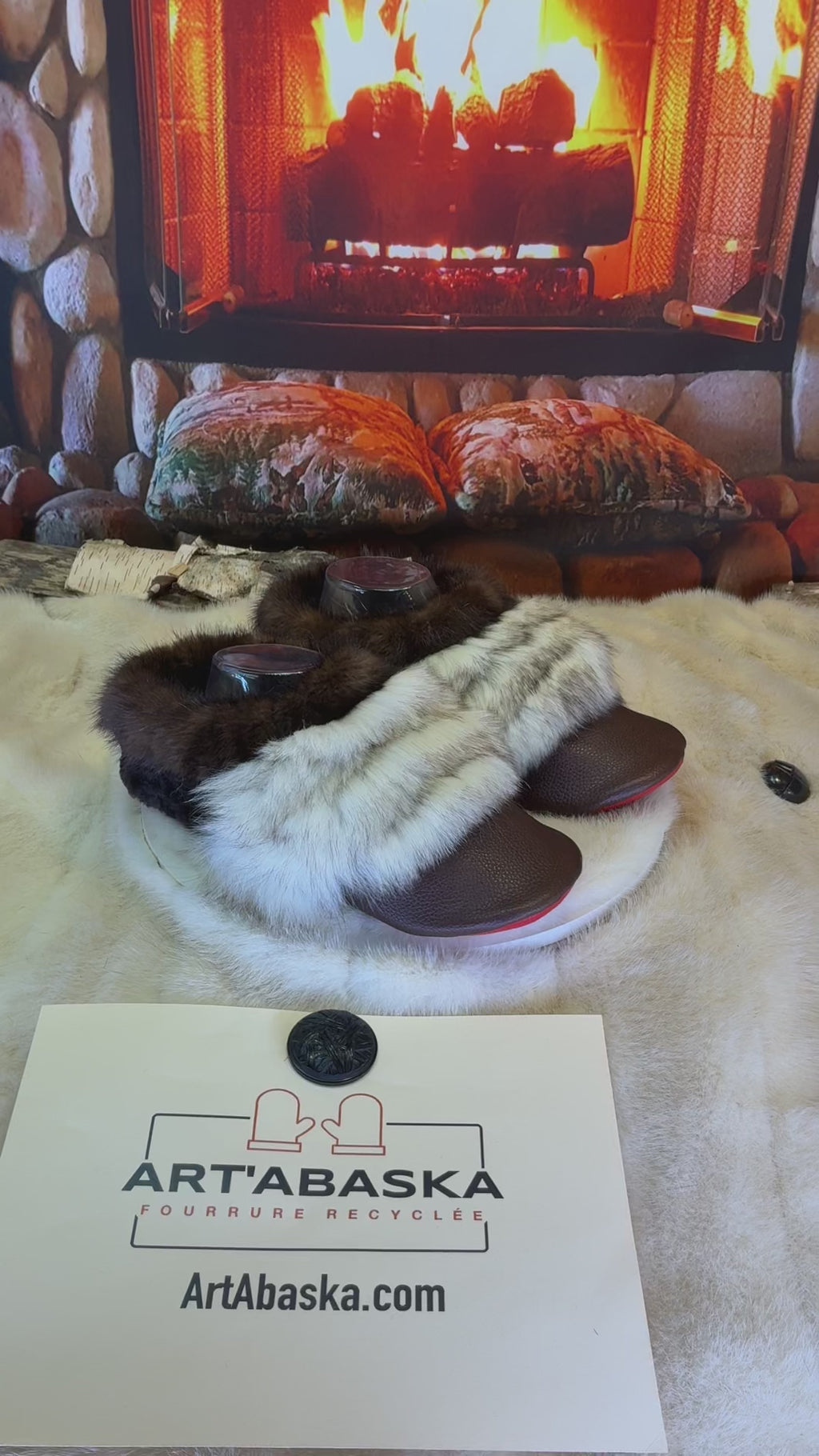 Slipper Solange pointure 10 femme – Sherling italien & cuir recyclé, pièce unique faite à la main au Québec