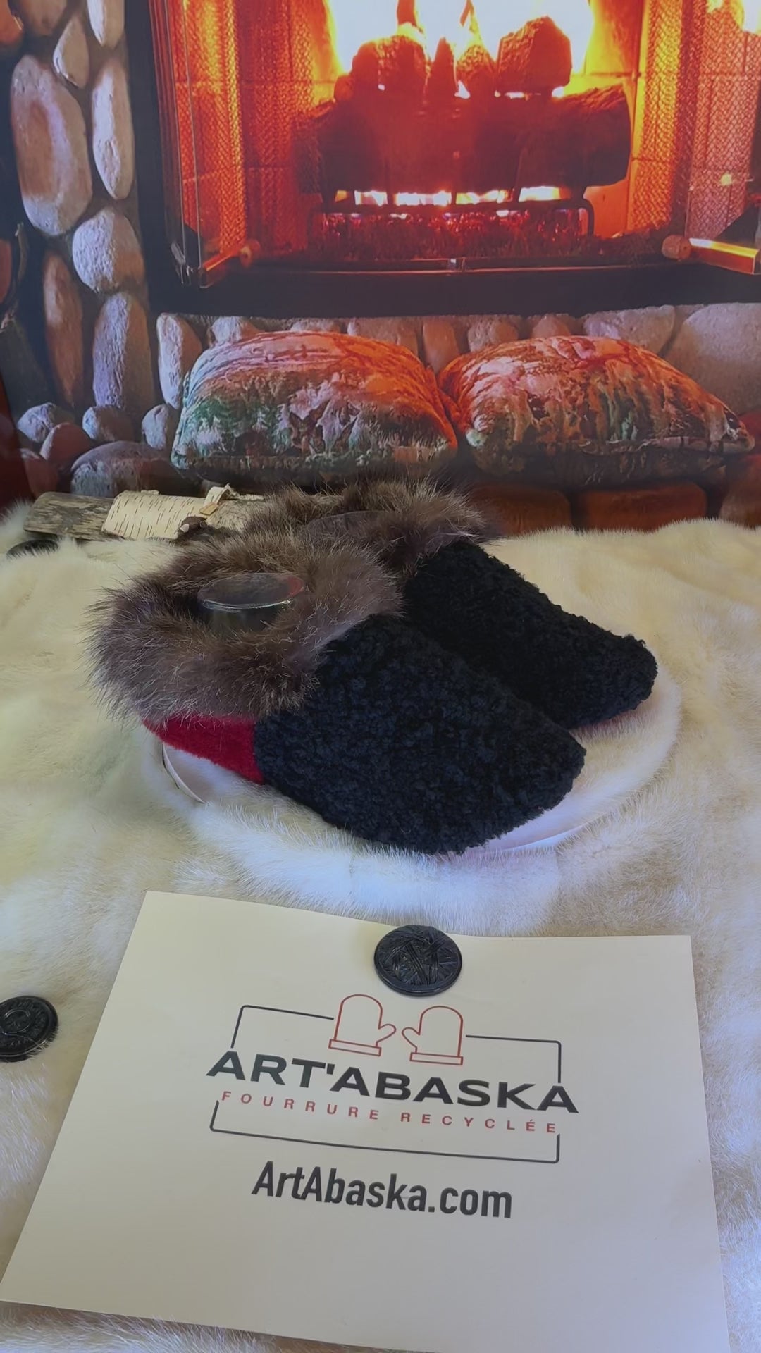 Slipper Simone pointure 9 femme – Sherling italien & cuir recyclé, pièce unique faite à la main au Québec