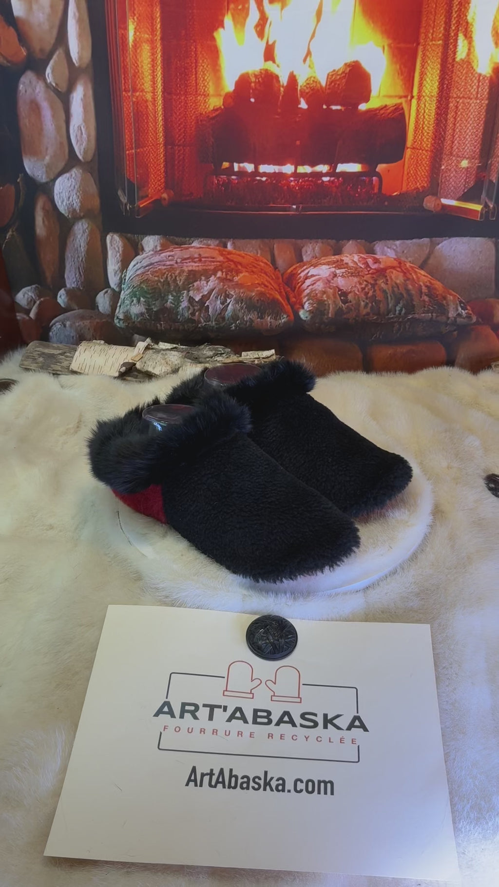 Slipper Cécile pointure 8 femme – Sherling italien & cuir recyclé, pièce unique faite à la main au Québec