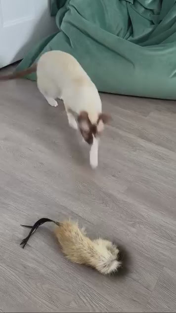 Cat toys made from recycled fur