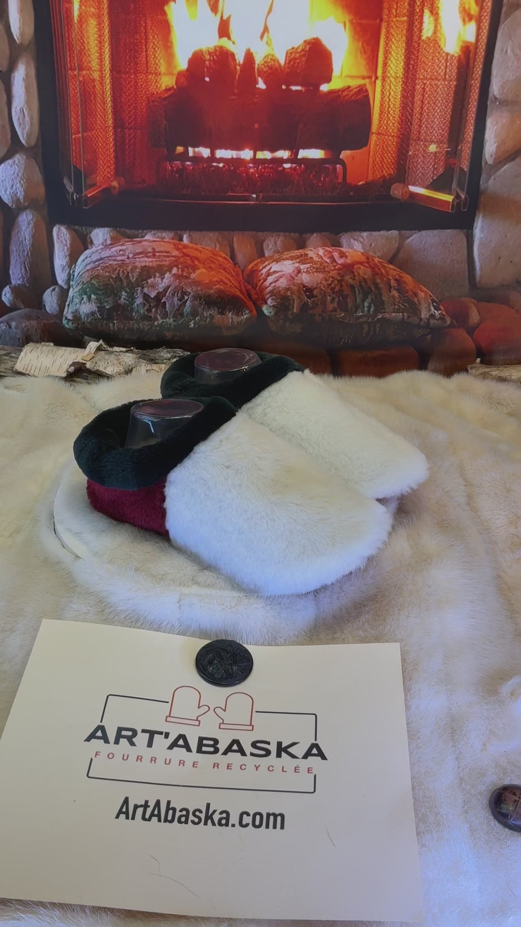 Slipper Jacqueline pointure 9 femme – Sherling italien & cuir recyclé, pièce unique faite à la main au Québec